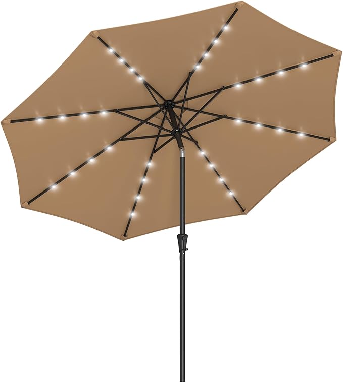 SONGMICS Tuinparasol met LED