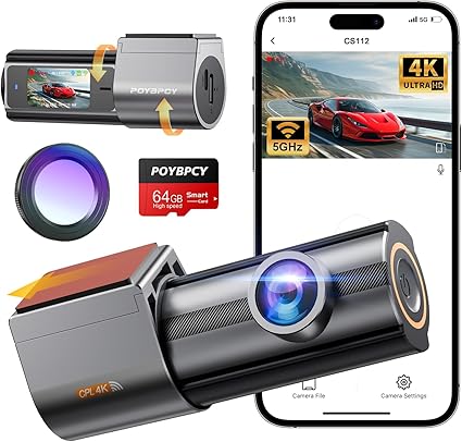 Dashcam 4K met CPL-filter
